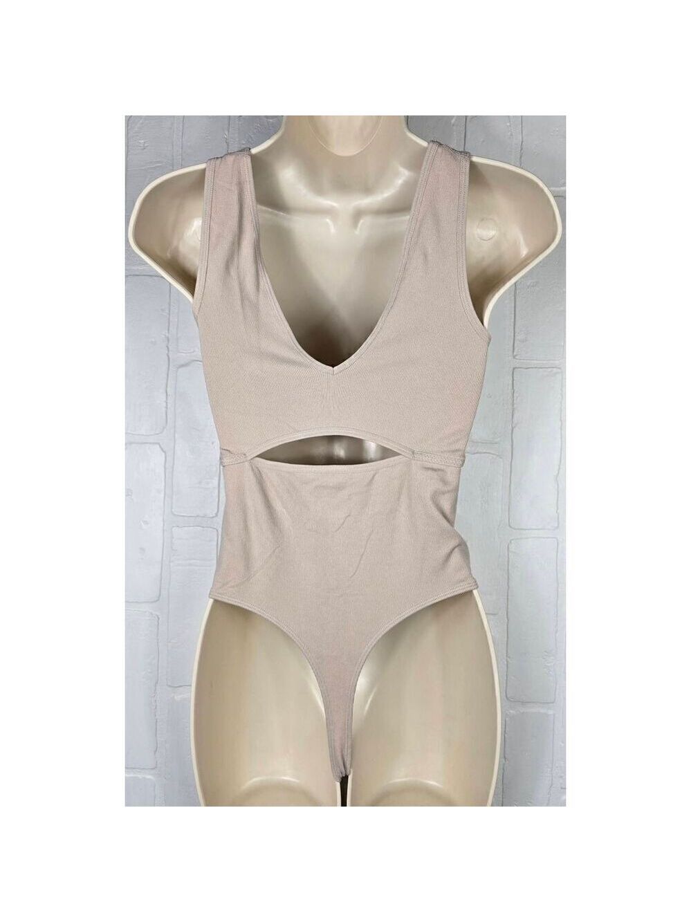 Colsie Beige BodySuit Medium - Picture 2 of 2
